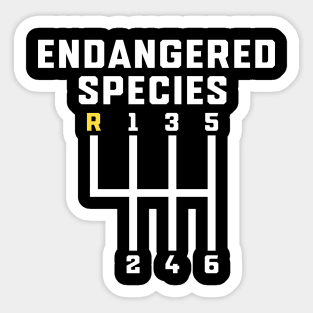 Endangered Species Manual Gearbox Stick Shift Sticker